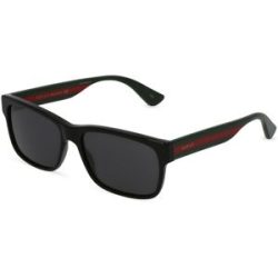 Kering Eyewear Spa Gucci GG0340S Unisex-Sonnenbrille Vollrand Quadratisch Kunststoff-Gestell, Schwarz