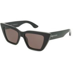 Kering Eyewear Spa Alexander McQueen AM0507S Damen-Sonnenbrille Vollrand Cat Eye Acetat-Gestell, Schwarz