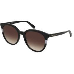 Marchon Germany GmbH Longchamp LO752S Damen-Sonnenbrille Vollrand Rund Acetat-Gestell, Schwarz