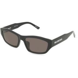 Kering Eyewear Spa Balenciaga BB0448SK Unisex-Sonnenbrille Vollrand Geometrisch Acetat-Gestell, Schwarz