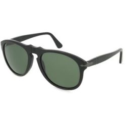 Luxottica Fashion Brillen Vertriebs GmbH Persol 0PO0649NE Unisex-Sonnenbrille Vollrand Pilot Acetat-Gestell, Schwarz