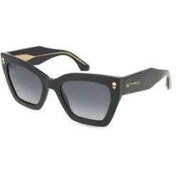 Safilo GmbH Etro 0090/S Damen-Sonnenbrille Vollrand Eckig Acetat-Gestell, Schwarz