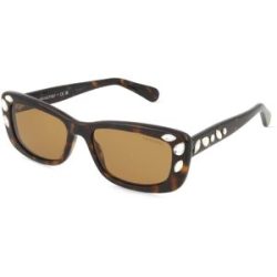 Luxottica Fashion Brillen Vertriebs GmbH Swarovski SK6008 Damen-Sonnenbrille Vollrand Quadratisch Acetat-Gestell, Havanna