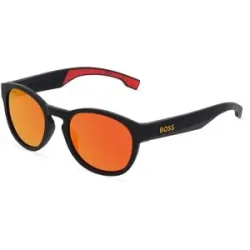 Safilo GmbH Boss 1452/S Herren-Sonnenbrille Vollrand Panto Kunststoff-Gestell, Schwarz