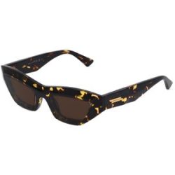 Kering Eyewear Spa Bottega Veneta BV1219S Damen-Sonnenbrille Vollrand Butterfly Kunststoff-Gestell, Havanna