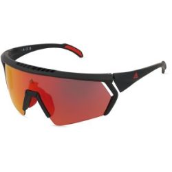Marcolin Deutschland GmbH Adidas SP0063 CMPT AERO Unisex-Sonnenbrille Vollrand Quadratisch Acetat Spritzguss-Gestell, Schwarz