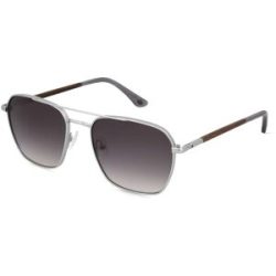 Masterdis Woodfellas 11720 PANORAMA Unisex-Sonnenbrille Vollrand Pilot Metall-Gestell, Silber