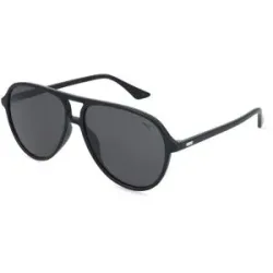 Kering Eyewear Spa PUMA PU0523S Herren-Sonnenbrille Vollrand Pilot Kunststoff-Gestell, Schwarz