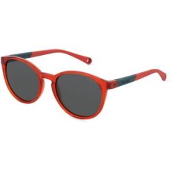 Safilo GmbH Polaroid PLD 8059/S Unisex-Sonnenbrille Vollrand Panto Kunststoff-Gestell, Rot