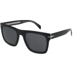 Safilo SpA David Beckham DB 7000/S FLAT Herren-Sonnenbrille Vollrand Quadratisch Acetat-Gestell, Schwarz