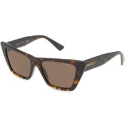 Luxottica Fashion Brillen Vertriebs GmbH Jimmy Choo JC5028 Damen-Sonnenbrille Vollrand Cat Eye Acetat-Gestell, Havanna