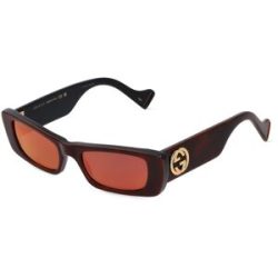 Kering Eyewear Spa Gucci GG0516S Unisex-Sonnenbrille Vollrand Quadratisch Acetat-Gestell, Havanna