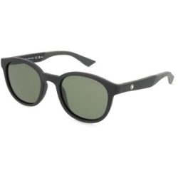 Kering Eyewear Spa Montblanc MB0398S Herren-Sonnenbrille Vollrand Panto Kunststoff-Gestell, Schwarz