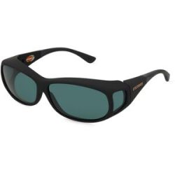 Ursula Hotstegs GmbH Cocoons Überziehsonnenbrille MS Unisex-Sonnenbrille Vollrand Quadratisch Kunststoff-Gestell, Schwarz