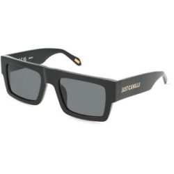 DE RIGO Vision D.A.CH. GmbH Just Cavalli SJC103 Damen-Sonnenbrille Vollrand Quadratisch Acetat-Gestell, Schwarz