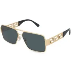 Luxottica Fashion Brillen Vertriebs GmbH Versace VE2290 Herren-Sonnenbrille Vollrand Eckig Metall-Gestell, Gold