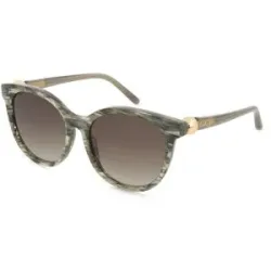 DE RIGO Vision D.A.CH. GmbH Furla SFU887 Damen-Sonnenbrille Vollrand Rund Kunststoff-Gestell, Grau