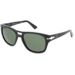 Luxottica Fashion Brillen Vertriebs GmbH Persol PO3366S Unisex-Sonnenbrille Vollrand Quadratisch Acetat-Gestell, Schwarz