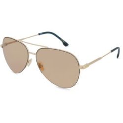 Safilo GmbH Victoria Beckham VB 1000/S Damen-Sonnenbrille Vollrand Pilot Metall-Gestell, Gold