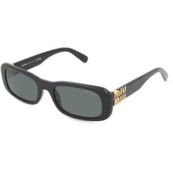 Luxottica Fashion Brillen Vertriebs GmbH Miu Miu MU08ZS Damen-Sonnenbrille Vollrand Eckig Acetat-Gestell, Schwarz