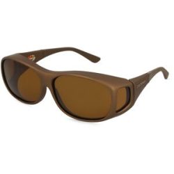 Ursula Hotstegs GmbH Cocoons Überziehsonnenbrille M Unisex-Sonnenbrille Vollrand Quadratisch Kunststoff-Gestell, Braun