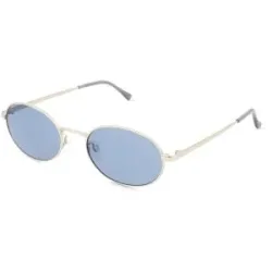 Zhangzhou Agilton Optical Co., Ltd. Fielmann MC 649 SUN CL BLAKE Unisex-Sonnenbrille Vollrand Oval Edelstahl-Gestell, Silber