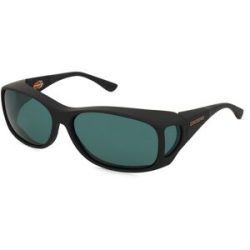 Ursula Hotstegs GmbH Cocoons Überziehsonnenbrille MX Unisex-Sonnenbrille Vollrand Quadratisch Kunststoff-Gestell, Schwarz