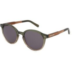 Masterdis Woodfellas 10777 Unisex-Sonnenbrille Vollrand Rund Acetat-Gestell, Grün