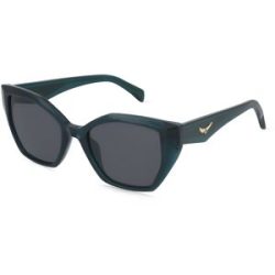 DE RIGO Vision D.A.CH. GmbH Zadig & Voltaire SZV471 Damen-Sonnenbrille Vollrand Geometrisch Kunststoff-Gestell, Grün