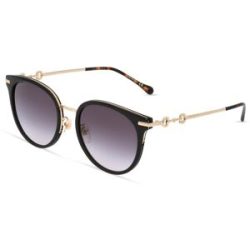 Kering Eyewear Spa Gucci GG1015SK Damen-Sonnenbrille Vollrand Panto Kunststoff-Gestell, Schwarz