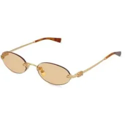 Luxottica Fashion Brillen Vertriebs GmbH Miu Miu MU A54S Damen-Sonnenbrille Randlos Oval Metall-Gestell, Silber