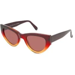 Suncute Industries Co., Ltd. Fielmann MC 630 SUN FA AMY II Damen-Sonnenbrille Vollrand Butterfly Acetat Spritzguss-Gestell, Rot