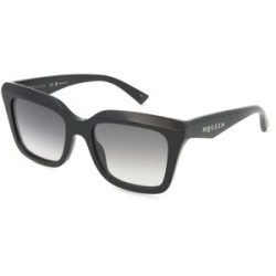 Kering Eyewear Spa Alexander McQueen AM0473S Damen-Sonnenbrille Vollrand Eckig Acetat-Gestell, Schwarz