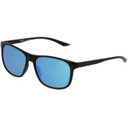 Kering Eyewear Spa Puma PU0132S Unisex-Sonnenbrille Vollrand Quadratisch Kunststoff-Gestell, Schwarz