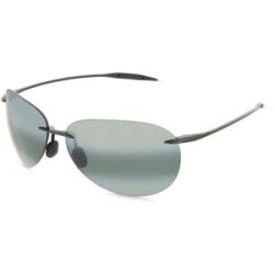 MAUI JIM Germany GmbH Maui Jim MJ0421S Sugar Beach Unisex-Sonnenbrille Randlos Quadratisch Kunststoff-Gestell, Schwarz