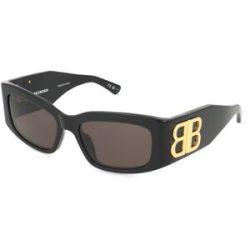 Kering Eyewear Spa Balenciaga BB0360S Damen-Sonnenbrille Vollrand Eckig Acetat-Gestell, Schwarz