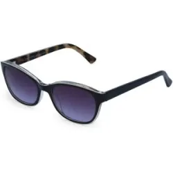 Tongda Optical Fielmann AT 022 SUN FLEX CL Damen-Sonnenbrille Vollrand Butterfly Acetat-Gestell, Schwarz