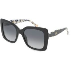 Safilo SpA Carolina Herrera 207643 Damen-Sonnenbrille Vollrand Quadratisch Acetat-Gestell, Schwarz