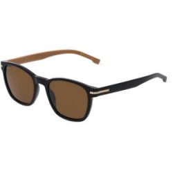 Safilo SpA Boss 1505/S Herren-Sonnenbrille Vollrand Quadratisch Acetat-Gestell, Schwarz