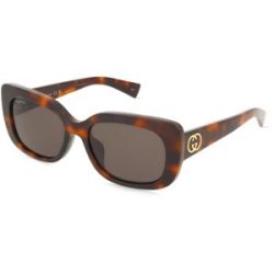 Kering Eyewear Spa Gucci GG1979SK Damen-Sonnenbrille Vollrand Eckig Acetat-Gestell, Havanna