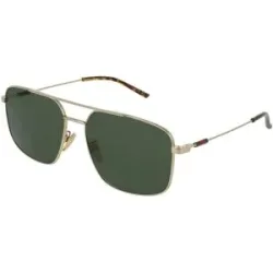 Kering Eyewear Spa Gucci GG2096SA Herren-Sonnenbrille Vollrand Eckig Metall-Gestell, Gold