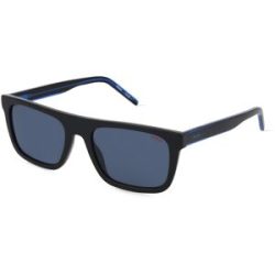 Safilo SpA Hugo HG 1297/S Unisex-Sonnenbrille Vollrand Quadratisch Acetat-Gestell, Schwarz