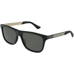 Kering Eyewear Spa Gucci GG0687S Unisex-Sonnenbrille Vollrand Quadratisch Kunststoff-Gestell, Schwarz