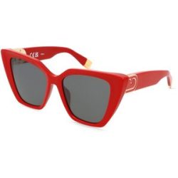 DE RIGO Vision D.A.CH. GmbH Furla SFU879 Damen-Sonnenbrille Vollrand Cat Eye Kunststoff-Gestell, Rot