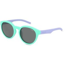 Safilo GmbH Polaroid PLD 8019/S Kinder-Sonnenbrille Vollrand Rund Kunststoff-Gestell, Blau