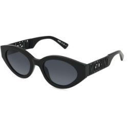 Safilo GmbH Moschino 160/S Damen-Sonnenbrille Vollrand Oval Metall-Gestell, Schwarz