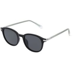 Safilo GmbH Polaroid PLD 4148/G/S/X Unisex-Sonnenbrille Vollrand Panto Kunststoff-Gestell, Schwarz