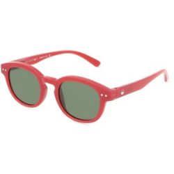 Optim OKIDOKI JIMMY SUN JUNIOR (5-10) Kinder-Sonnenbrille Vollrand Panto Kunststoff-Gestell, Rot