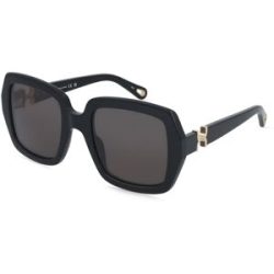 Kering Eyewear Spa Chloé CH0301S Damen-Sonnenbrille Vollrand Eckig Acetat-Gestell, Schwarz