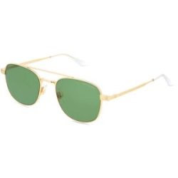 Kering Eyewear Spa Montblanc MB0363S Unisex-Sonnenbrille Vollrand Pilot Metall-Gestell, Gold
